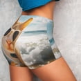 thumbnail image 4 of Xecao Surfing Cat Sun Print Workout Shorts for Women Soft Smooth Gym Yoga Scrunch Active Tennis Workout Running Shorts-XX-Large, 4 of 8