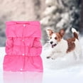 thumbnail image 3 of XXXL, abrigo de felpa impermeable para perros y gatos, de algodón cálido, de poliéster rosa, para invierno, 3 of 8