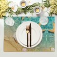 thumbnail image 2 of Seashells and Starfish Placemats Set of 4, Summer Beach Table Mats, Linen Rectangle 12x18in Machine Washable Non Slip Table Place Mats for Kitchen Dining Table Home Decoration, 2 of 6