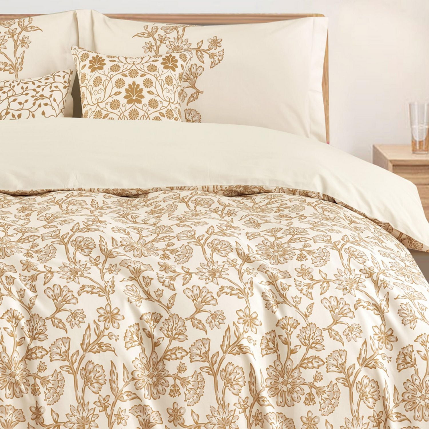 Johnson Home 3-Piece Duvet Cover Set - 200TC Cotton, Lightweight, and Machine Washable