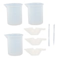 thumbnail image 4 of WHAMVOX  8 Pcs Epoxy Resin Craft Making Tools Silicone Stirring Rod Measuring Cup White, 4 of 8