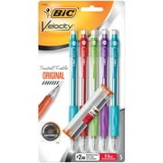 BIC Velocity Original Mechanical Pencils, 0.9 mm, Assorted Barrel Colors, Pack of 5