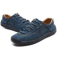 thumbnail image 6 of Mens Casual Dress Shoes Leather Sneakers Lightweight Comfortable Hand Made Flats Classic Shoes for Walking Business Working Office Travel Driving Footwear, 6 of 9