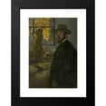 thumbnail image 2 of Elemír Halász-Hradil 11x14 Black Modern Framed Museum Art Print Titled - Self Portrait (1919), 2 of 5