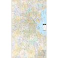 thumbnail image 1 of Univarsal 911842014001-49.25x81-RAB 49.25 x 81 in. Boston, Massachusetts Wall Map - Rail-Black Molding, 1 of 1
