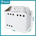 thumbnail image 2 of Oasis Small Disposable Pet Carrier, White, 200 lb Limit (12 Pack), 2 of 6