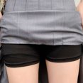 thumbnail image 7 of Elainilye Fashion Pleated Skirt Fancy High-Waist Slim Elastic Casual Pleated Frilly Skirt,Gray, 7 of 7