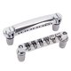 thumbnail image 2 of 1 Pair 12 String Guitar Bridge Locking Bridge and Tailpiece Set for Electric Guitar (Silver), 2 of 2