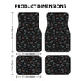thumbnail image 3 of Uemuo Car Floor Mats - Hawaiian Style Pattern Carpet Floor Mats for Cars, Auto Accessories Front & Rear Car Floor Foot Mat Sets of 4 Pieces, 3 of 6