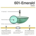 thumbnail image 2 of MR Direct 601 Emerald Vessel Sink Ensemble with a Brushed Nickel finish 721 faucet, pop-up drain, and sink ring., 2 of 8