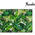thumbnail image 3 of GZHJMY Palm Leaf Non Slip Area Rug for Living Dinning Room Bedroom Kitchen, 4' x 6'(48 x 72 Inches), Watercolor Tropical Leaf Nursery Rug Floor Carpet Yoga Mat, 3 of 7