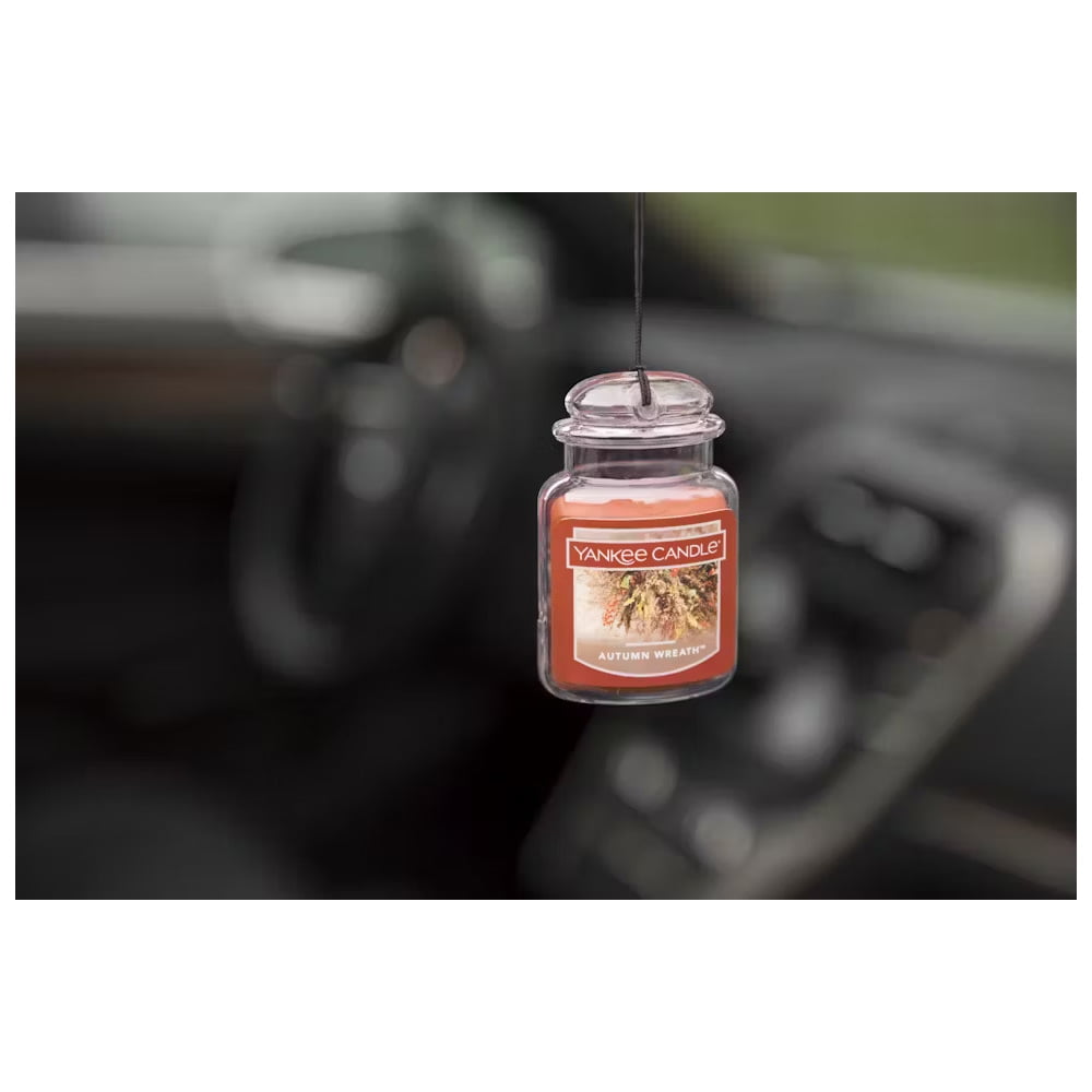 Yankee Candle Car Jar Ultimate Hanging Car Air Fresheners, Autumn Wreath, 0.96 oz (Pack of 4)