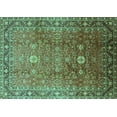 thumbnail image 1 of Ahgly Company Indoor Rectangle Oriental Turquoise Blue Traditional Area Rugs, 2' x 3', 1 of 4