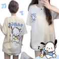 thumbnail image 2 of Sanrio-Camiseta Kawaii de Pochacco para niña, Top de manga corta con estampado de dibujos animados, sudadera de Anime que combina con todo para estudiantes, regalo, 2 of 4