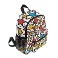 thumbnail image 2 of FORMRS School Backpack with Front Zippered Pocket 12" Student Travel Daypack, Colorful Stars, 2 of 6