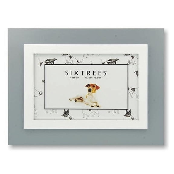 SIMPLY GRAY w white border by Sixtrees - 4x6