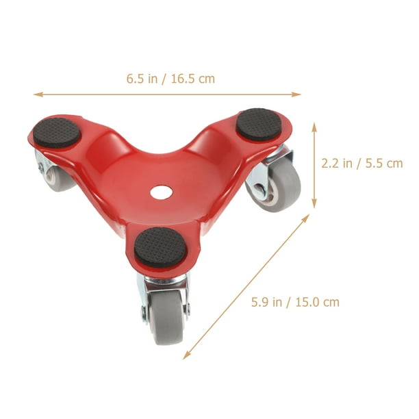 Metal 3 Wheel Moving Furniture Mover Dolly Load Capacity Moving Heavy