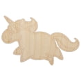 thumbnail image 1 of Chubby Unicorn Running Wood Shape Unfinished Piece Cutout Craft DIY Projects - 6.25 Inch Size - 1/8 Inch Thick, 1 of 7