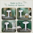 thumbnail image 5 of Renovator's Supply 26" Sheffield Deluxe Corner Bathroom Pedestal Sink, White, 5 of 13