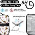 thumbnail image 4 of Pug and Circles White Pattern Insulated Lunch Bag with Shoulder Strap and Bottle Holder,Bento School Lunch Bag Box,11x9.5x3.5 Inches, 4 of 5