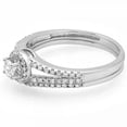 thumbnail image 2 of Dazzlingrock Collection 0.45 Carat (ctw) 10k Round Diamond Ladies Bridal Halo Style Engagement Ring With Wedding Band Set 1/2 CT, White Gold, Size 6.5, 2 of 5