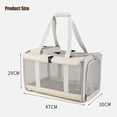 thumbnail image 5 of Riousery Portable Soft-Sided Foldable Pet Carrier Bag Travel Companion For Small Cats And Dogs With Large Opening Breathable Mesh 17.32 in / 44 cm Pink, 5 of 9