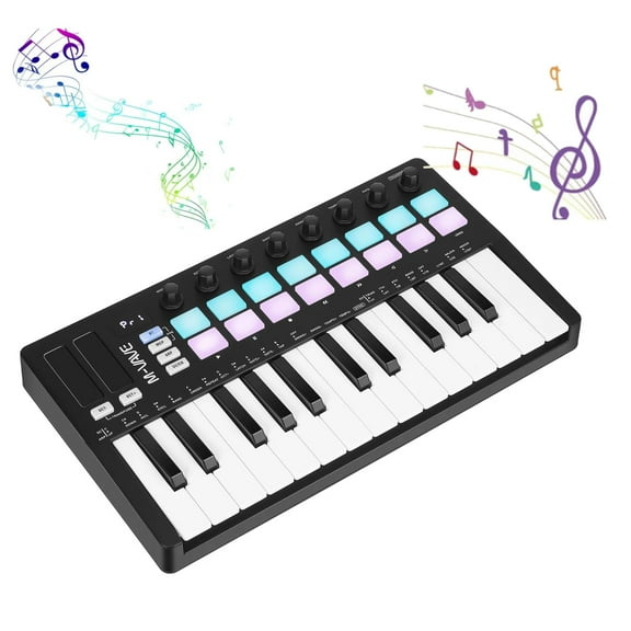UEETEK Portable MIDI Controller Keyboard Controller ABS 1Pcs