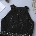 thumbnail image 4 of Jowowha Kids Girls Sleeveless Floral Lace Shiny Rhinestone Maxi Dress Birthday Party Formal Dance Black 12, 4 of 7