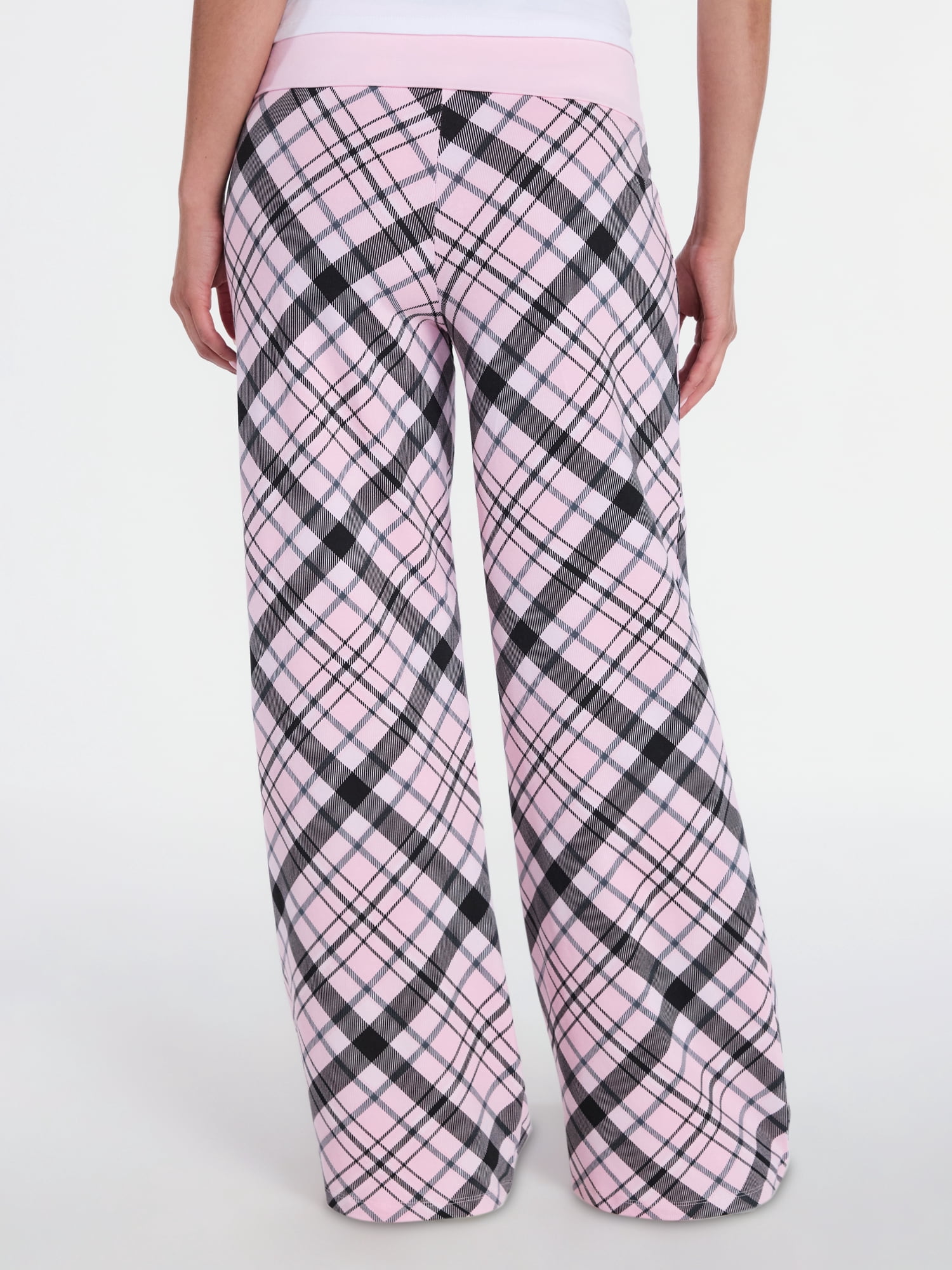 Hello Kitty and Friends Kuromi Women’s Plaid Foldover Pants, Sizes XXS-XXL