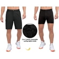 thumbnail image 3 of Little Donkey Andy Men's Cycling Shorts with Detachable Liner, Lightweight Padded Mountain Bike MTB Loose-fit Black XXL, 3 of 7
