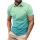 thumbnail image 1 of Camisas de Manga Larga para Hombres Manga Corta Sólida Girar Hacia Abajo Botones de Cuello Camiseta Blusa Imitación Rack, Top de Moda Casual, 1 of 6