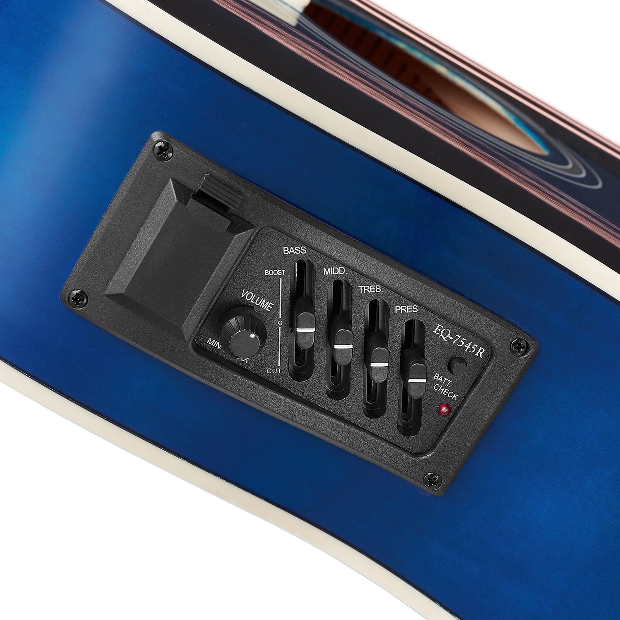 Ashthorpe Cutaway Dreadnought Acoustic Electric Guitar with 10-Watt Amp, Blue