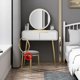 thumbnail image 1 of Vanity Makeup Dressing Table Toilet  Mirror Comfortable Luxury Mobile Dresser Drawers Tocador Mueble Maquillaje Women Furniture My Lux Decor Round, 1 of 18