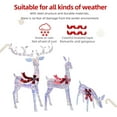 thumbnail image 6 of Christmas Decorations Outdoors Reindeer Family - Light up Christmas Decor Iridescent Deer 3 Piece with LED Lights, Extension Cord, Ground Stakes, for Outdoor Front Yard Porch - Iridescent, 6 of 8