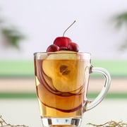 LAV Glass Coffee Mugs Set of 6 - Clear Glass Tea Mugs with Handle 10.25 oz
