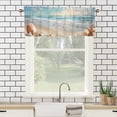 thumbnail image 3 of Coastal Ocean Curtain Valances for Kitchen Windows Summer Starfish Sea Shells on Beach Rod Pocket Valances for Bedroom Living Room Dining Room 54 by 18 in, 1 Panel, 3 of 6