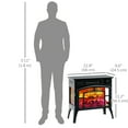thumbnail image 3 of HOMCOM Cheminée Électrique Infrarouge pour Intérieur, 1500W, Noir, 3 of 10