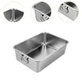 thumbnail image 6 of oshhni Stainless Steel Litter s Litter Container Pet Supplies Pet Litter Tray XL, 6 of 9