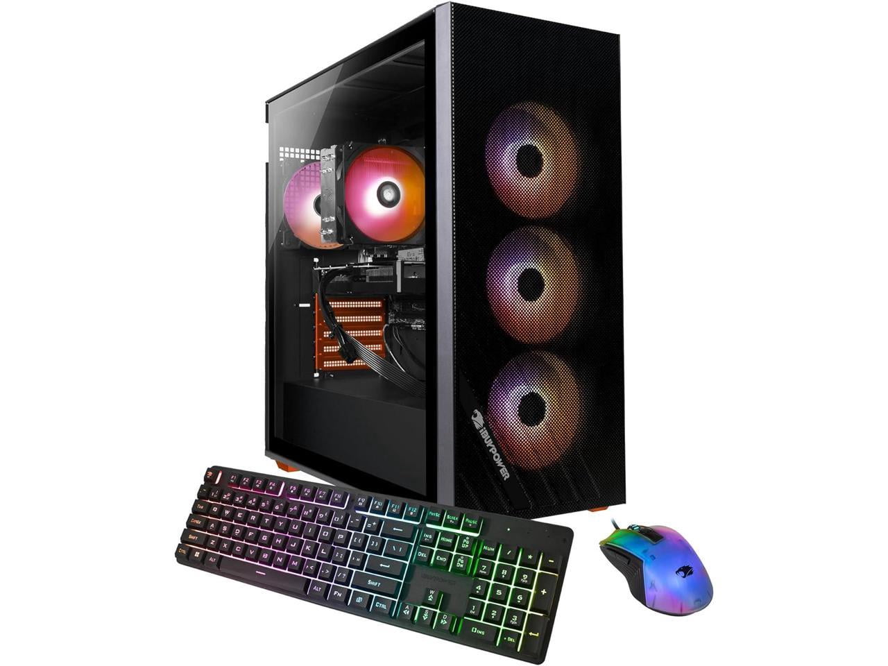 iBUYPOWER Scale Orange Gaming PC Desktop Computer AMD Ryzen 7 5700 CPU, NVIDIA GeForce RTX 4060 8GB GPU, 16GB DDR4 Non-RGB 3200MHz RAM, 500GB NVMe SSD, Windows 11 Home Gamer Keyboard, Mouse SCA7N4603