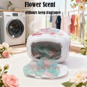 Ikeda scents 60pcs Laundry Detergent Pods,Flower Scents Power Stain Remover, Liquid Soap Pacs 3-in-1 Powerful Clean Remover for Hand Washing and Machine