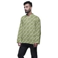 thumbnail image 2 of Atasi Printed Chinese Collar Casual Kurta Ethnic Shirt Mens Short Kurta Tunic, 2 of 5