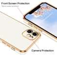 thumbnail image 5 of iPhone 12 Case, iPhone 12 Phone Case, Slim Fit Soft TPU with Adjustable Wristband Kickstand Scratch Resistant Shockproof Protective Cover for Apple iPhone 12 6.1 Inch 2020, White Golden, 5 of 18