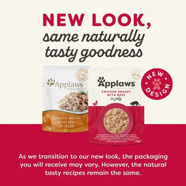 Applaws Cat Pouch Chicken With Beef In Jelly Cat Food 70g Case of 16