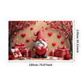 thumbnail image 1 of Toile de Fond de Vase de Fleurs Roses Rouges pour Photomaton, Arrière-Plan Romantique de Cœurs Suspendus, Bannière de Photographie de Mariage, Décorations de la Saint-Valentin, Événement, 1 of 4