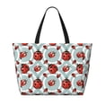 thumbnail image 2 of Pofeuu Insects Print Beach Bag,Waterproof Sandproof Beach Tote Bag, Large Capacity Foldable Beach Bags for Women, 2 of 7
