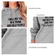 thumbnail image 4 of Sudadera con capucha Manga larga Cordón Suelto Cómodo Diseño de patrón de letras Poliéster Sudadera de mujer para uso diario Gris claro (letras negras) XL, 4 of 6