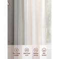 thumbnail image 6 of Cream and Sheer Curtains 72 inches Long 2 Panels Set White Striped Geometric Tiers Sheers Rod Pocket Small Window Short Curtains for Kitchen Cafe, Each 52" W x 72" L, 6 of 7