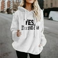 thumbnail image 2 of Wensltd Women's Pullover Sweatshirt Drawstring Hoodie Warm Fall and Winter Long Sleeve Tops, 2 of 6