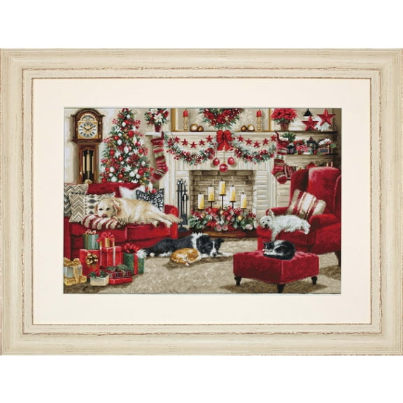 Luca-S Waiting for Santa Counted Cross-Stitch Kit