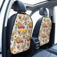 thumbnail image 3 of Pofeuu Autumn Harvest Truck Print 2 Pack PU Leather Kick Mat Back Seat Protector, Universal Car Seat Back Organizer, Waterproof Backseat Protector For Most Car, 3 of 8
